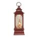 Transpac Artificial 11.5 in. Multicolored Christmas Light Up Glittering Santa Lantern - Red, Green, White - 4" x 4" x 11.5"