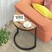 C End Table Side Table for Living Room Sofa Couch, Half Round