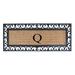 A1HC Exclusive Hand Crafted Myla Monogrammed Entry Doormat, 18" x 48"