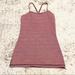 Lululemon Athletica Tops | Lululemon Athletica Pink Maroon Multicolored Striped Workout Athletic Tank 6 | Color: Pink/Red | Size: 6