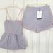 Urban Outfitters Other | En Saison Quilted Baby Doll Cami And Quilted Shorts Nwt | Color: Purple | Size: Small