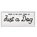 Stupell Industries Just A Dog Rustic Typography Animal Lover Quote Stretched Canvas Wall Art By Daphne Polselli in White | Wayfair am-530_wfr_10x24