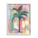 Stupell Industries Tropical Palm Tree Abstract Yellow Collage Oversized Black Framed Giclee Texturized Art By Kristen Dew in Pink | Wayfair