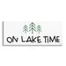 Stupell Industries On Lake Time Phrase Typography Pine Tree Doodle XL Stretched Canvas Wall Art By Jaxn Blvd. Canvas in White | Wayfair