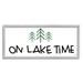 Stupell Industries On Lake Time Phrase Typography Pine Tree Doodle XL Stretched Canvas Wall Art By Jaxn Blvd. in White | Wayfair am-359_gff_10x24