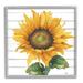 Stupell Industries Yellow Sunflower Blossom Bold Petals Rustic Design by Elizabeth Medley - Print Wood in Brown | 17 H x 17 W x 1.5 D in | Wayfair