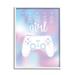 Stupell Industries Gamer Girl Pastel Typography Video Game Controller by Angela Nickeas - Graphic Art Wood in Brown | 14 H x 11 W x 1.5 D in | Wayfair