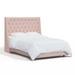 Charlton Home® Sancerre Bed Upholstered/Metal in Pink/Black | 56 H x 62 W x 85 D in | Wayfair 9D7D90F7FE66401F82207F77BE3C4BAC