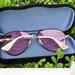 Gucci Accessories | Gucci Unisex Aviator Pink Lenses Sunglasses $520 Authentic | Color: Black/Pink | Size: Os