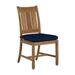 Summer Classics Croquet Patio Dining Side Chair w/ Cushions Wood in Brown/Gray | 37.75 H x 19.875 W x 23.125 D in | Wayfair 28314+C0316458W6458