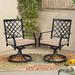 Lark Manor™ Alyah Rectangular 6 - Person 60" Long Outdoor Dining Set w/ Cushions & Umbrella Plastic/Metal in Brown | 60 W x 38 D in | Wayfair