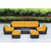 Latitude Run® 8 - Person Wicker Seating Group w/ Cushions - No Assembly Synthetic Wicker/All - Weather Wicker/Wicker/Rattan in Black/Brown | Outdoor Furniture | Wayfair