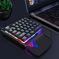 Clavier de jeu rétro4.2 RVB à une main mini clavier portable contrôleur de jeu ergonomique pour