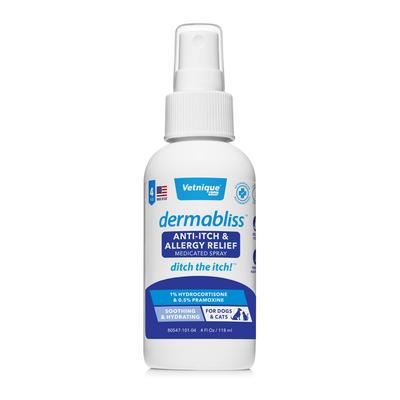 Vetnique Labs Dermabliss Anti-Itch & Allergy Relief Spray for Dogs & Cats, 4 fl. oz., 4 FZ