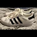 Adidas Shoes | Adidas Superstar Sneakers - White With Black - Barely Used | Color: Black/White | Size: 5bb