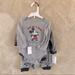 Disney Matching Sets | Disney Mickey Onesie Set | Color: Gray/Red | Size: 3-6mb