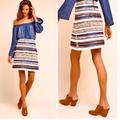 Anthropologie Skirts | Anthropologie Moulinette Soeurs Erin Fringe Beaded Skirt. Sz 6 | Color: Blue/White | Size: 6
