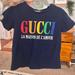 Gucci Shirts & Tops | Gucci Kids T-Shirt With Gucci Print | Color: Black/Blue | Size: 18-24mb