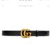 Gucci Accessories | Authentic Leather Belt With Double G Buckle | Color: Black | Size: Buckle: 2.4"W X 2"H