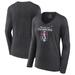 Women's Fanatics Branded Heathered Charcoal Colorado Avalanche 2022 Stanley Cup Champions Locker Room V-Neck Long Sleeve T-Shirt