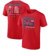 Men's Fanatics Red Ole Miss Rebels 2022 NCAA Baseball College World Series Champions Signal Schedule T-Shirt