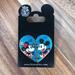 Disney Art | Disney Mickey Mouse And Minnie Mouse Stitched Heart Pin 2016 | Color: Blue | Size: Os