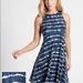 Athleta Dresses | Athleta Santorini Blue Print Dress Nwt | Color: Blue/White | Size: Xs