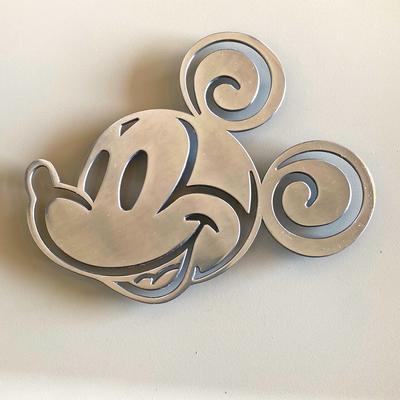 Disney Kitchen | Disney Mickey Mouse Metal Trivet Hot Plate Disneyland Vintage Kitchen Decor | Color: Silver | Size: Os