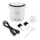 Mini Rice Cooker, 12v Portable Travel Rice Cooker for Car 1L Multifunctional Electric Food Steamer Fast Cooking Without Burning Fully Automatic with Non Stick Rice Pot Multicooker for Camping (White)