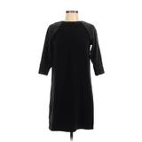 Ann Taylor LOFT Casual Dress - Shift: Black Solid Dresses - Women's Size 0