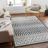 Drago 3'3" x 5' Cottage Black White/Bone/Dark Gray/Neutral/Nutmeg/Black/Off White Washable Area Rug - Hauteloom