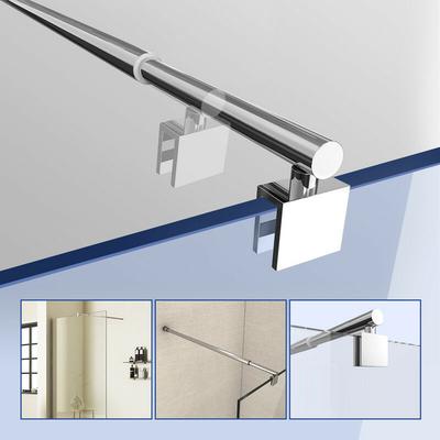 Shower Enclosure Adjustabel Support Arm Bar 70-120cm, Zinc alloy Support Arm Bar, Fits 8/10mm Glass