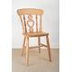 New Solid Wood Heart Back Farmhouse Kitchen Dining Chair in Natural Wood Colours