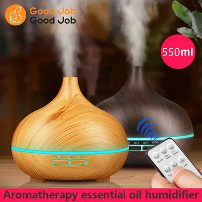 Humidificateur d'air diffuseur d'huiles essentielles en bois humidificateur d'air USB à ultrasons