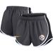 Women's Nike Charcoal Pittsburgh Steelers Plus Size Logo Performance Tempo Shorts