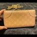 Gucci Bags | Gucci Zip Around Long Wallet Leather Wallet | Color: Gold | Size: Os