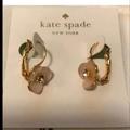 Kate Spade Jewelry | Kate Spade Pansy Leverback Earrings | Color: Gold/White | Size: Os