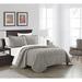 New York & Company Cotton Blend Quilt Set Polyester/Polyfill/Cotton in Gray | Queen Quilt + 2 Standard Shams | Wayfair BQS30412-WR