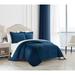 New York & Company Velvet Quilt Set Polyester/Polyfill in Blue | Queen Quilt + 2 Queen Shams | Wayfair BQS30634-WR