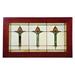 "24"" Wide X 14"" High Arts & Crafts Bud Trio Wood Frame Stained Glass Window - Meyda Lighting 97961"