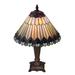 "17"" High Tiffany Jeweled Peacock Accent Lamp - Meyda Lighting 27564"