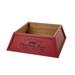 Glitzhome Trapezoid Wooden Christmas Tree Collar Wood in Red | 10.75 H x 32 W in | Wayfair GH31100