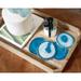 HelloPosh Teal Agate Gold Plated Coaster Set Of 4 Agate, Rubber in Blue/Green | 0.25 H x 4 W x 4 D in | Wayfair AGC10