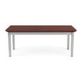 Lesro Amherst Steel Waiting Reception Coffee Table Metal Frame 20x40" High Pressure Laminate Top Wood/Metal in Red/Gray | Wayfair AS0840.SSV.TCC