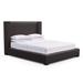 Tandem Arbor Roxborough Shelter Upholstered Bed Genuine Leather in Gray | 52 H x 87.5 W x 92.5 D in | Wayfair 110-11-KNG-15-ST-LE-GH-NT