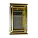 Three Star Im/Ex Inc. Curio Cabinet Wood/Glass in Black/Brown/Yellow | 32 H x 19 W x 8 D in | Wayfair MT48