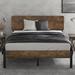 17 Stories Raees Platform Bed Wood & Metal/Metal in White | 39 H x 58 W x 77 D in | Wayfair 63EE0826375F4D1086FDAD5524639D1C