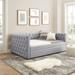 Red Barrel Studio® Daybed w/ Trundle Upholstered/Linen in Gray | Full/Double | Wayfair 127C638CA03B4C14BED24F6471DDF5AD