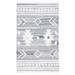 White 72 x 48 x 0.19 in Indoor Area Rug - Foundry Select Kilim 764 Area Rug In Grey/Ivory | 72 H x 48 W x 0.19 D in | Wayfair