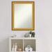Rosdorf Park Colonial Embossed Gold Wood Bathroom Vanity Non-Beveled Wall Mirror Wood in Brown | 27.5 H x 21.5 W in | Wayfair